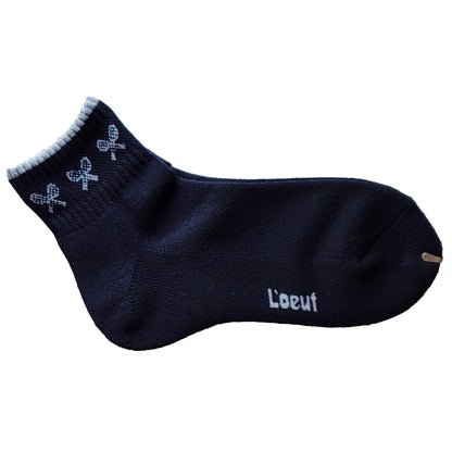 Loeuf ルフ レディース ラケット柄ハーフソックス 221SA 日本製