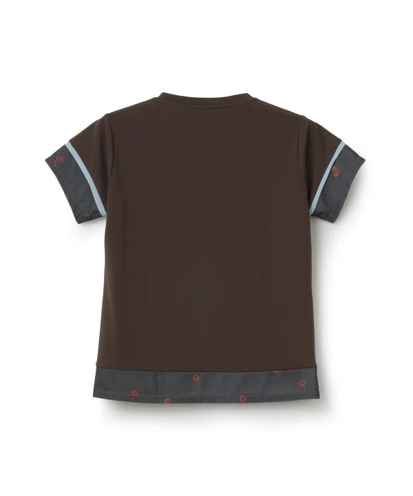 Admiral アドミラル テニスウェア レディース ブロッキングフラワーチェックTEE ATLA656