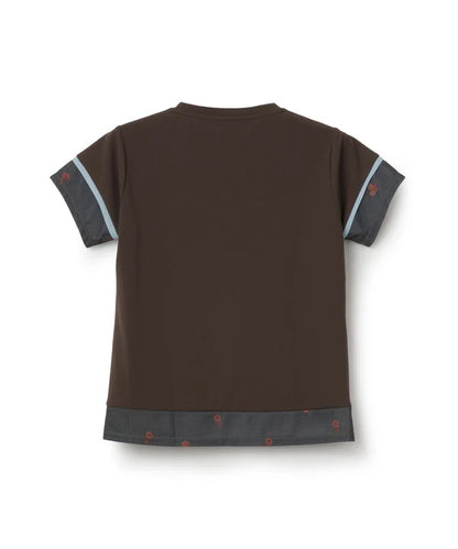 Admiral アドミラル テニスウェア レディース ブロッキングフラワーチェックTEE ATLA656