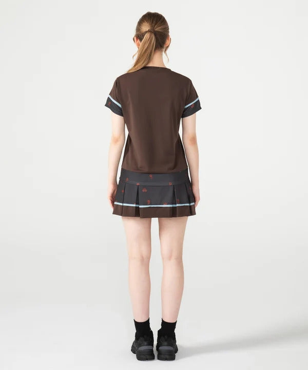 Admiral アドミラル テニスウェア レディース ブロッキングフラワーチェックTEE ATLA656