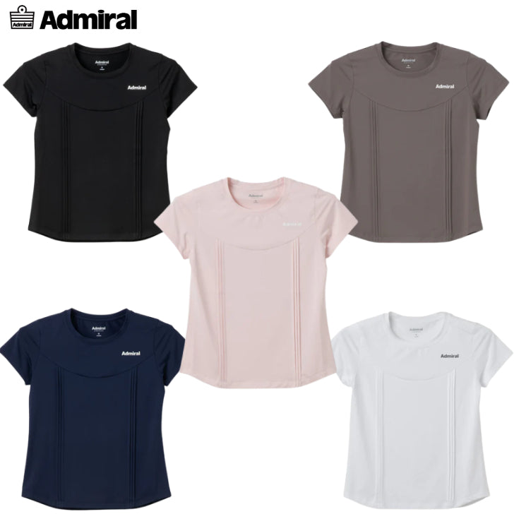 【SALE】 30％OFF Admiral アドミラル テニスウェア レディース フロントピンタックTEE ATLA609 Tシャツ ゲームシャツ