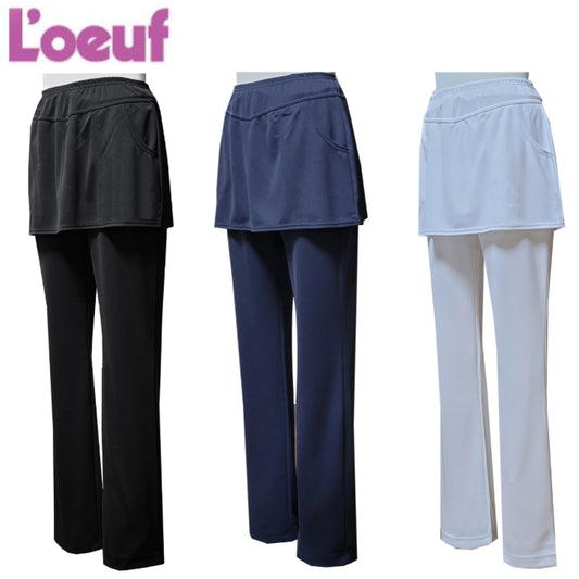 Loeuf ルフ 薄手スコート付きパンツ レディース テニスウェア 339PA 日本製
