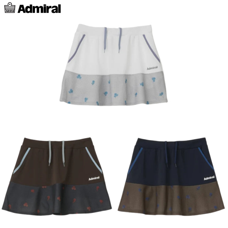 Admiral アドミラル テニスウェア レディース フラワーチェックフレアスコート ATLA660